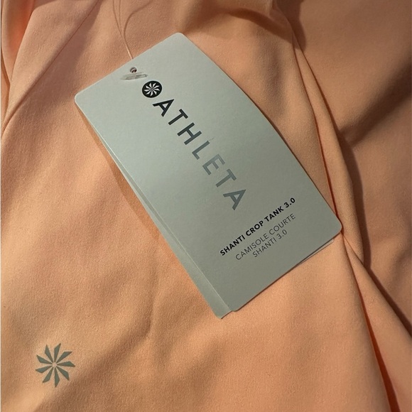 NWT ATHLETA Orange/peach SHANTI CROP TANK 3.0 - Picture 4 of 4
